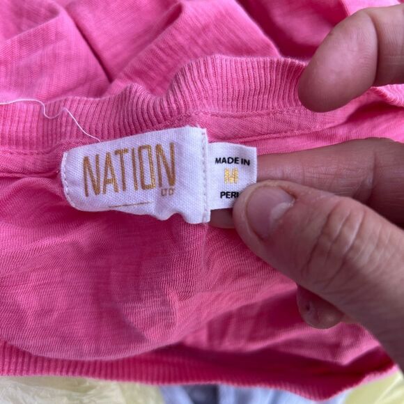 Nation sold at Revolve pink blouse in size medium closet staple capsule wardrobe - Picture 6 of 7